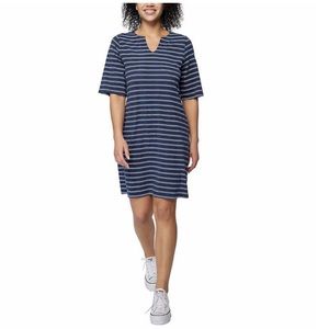 Hang Ten Ladies' Sun Dress, Navy Stripe (size : XS, S, M, L, XL, XXL)